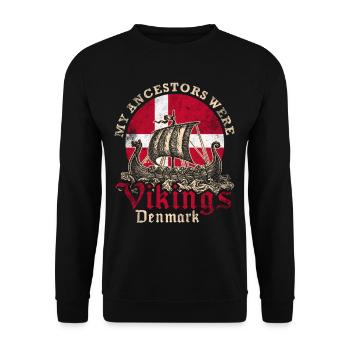 Denmark viking ship - Unisex Sweatshirt - black - Front - Alina (178cm) & Michal (187cm)