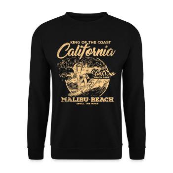 Surfeurs californiens - Sweat-shirt Unisexe - noir - Devant - Alina (178cm) & Michal (187cm)