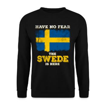 Lustiger Schwede - Unisex Pullover - Schwarz - Vorne - Alina (178cm) & Michal (187cm)
