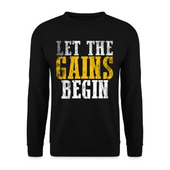 Lustiger Gym Spruch - Unisex Pullover - Schwarz - Vorne - Alina (178cm) & Michal (187cm)