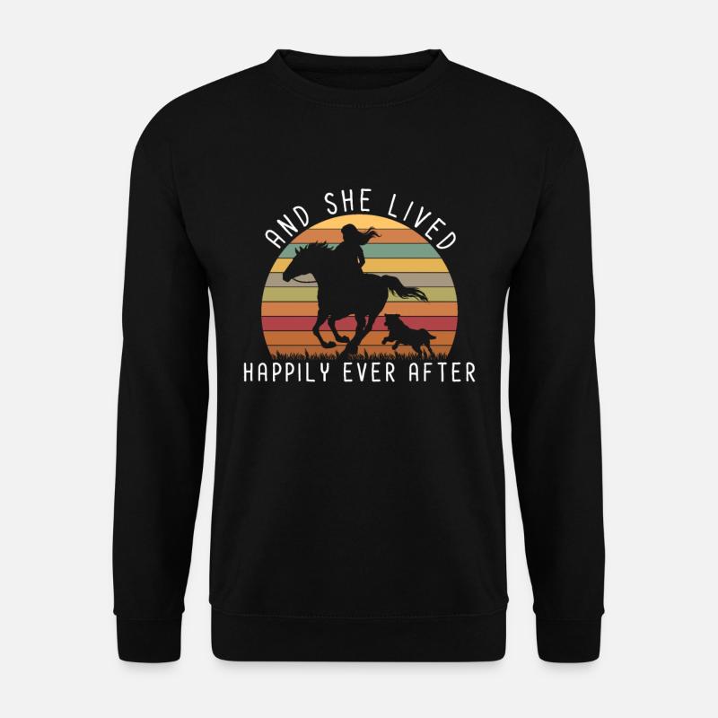 Hunde & Pferdeliebe - Unisex Pullover - Schwarz