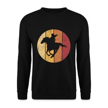 Les chevaux cavaliers adorent - Sweat-shirt Unisexe - noir - Devant - Alina (178cm) & Michal (187cm)