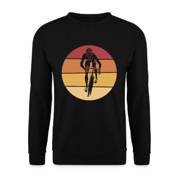 Road cyclists - Unisex Sweatshirt - black - Front - Alina (178cm) & Michal (187cm)