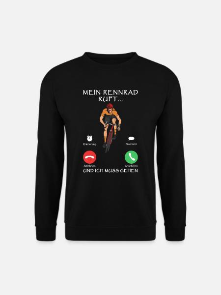 Mein Rennrad Ruft Und Ich Muss Gehen - Unisex Pullover - Schwarz