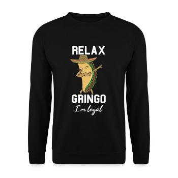 Relax Gringo I'm Legal - Sweat-shirt Unisexe - noir - Devant - Alina (178cm) & Michal (187cm)