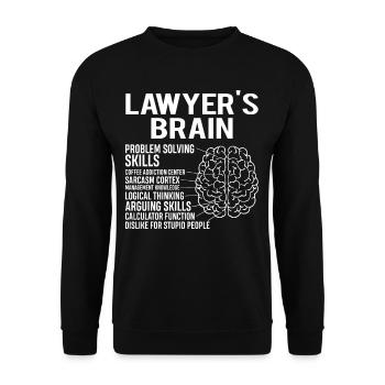 Cerveau de l'avocat - Sweat-shirt Unisexe - noir - Devant - Alina (178cm) & Michal (187cm)