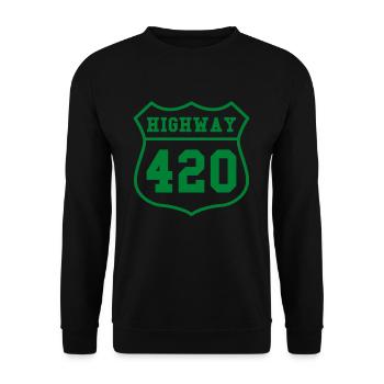 Highway 420 - Unisex Pullover - Schwarz - Vorne - Alina (178cm) & Michal (187cm)