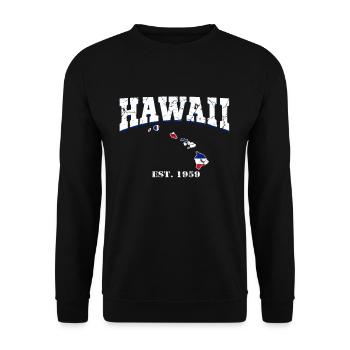 Hawaii - Unisex Sweatshirt - black - Front - Alina (178cm) & Michal (187cm)