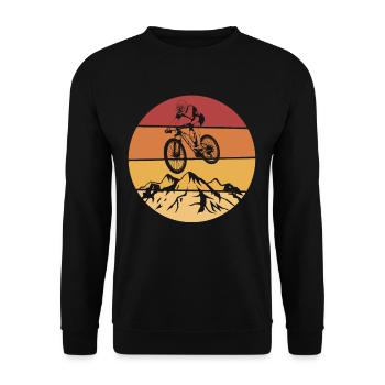 VTT montagnes vélo cycliste cadeau - Sweat-shirt Unisexe - noir - Devant - Alina (178cm) & Michal (187cm)