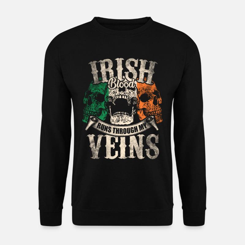 Irland - Irisches Blut fliesst durch meine Venen - Unisex Pullover - Schwarz