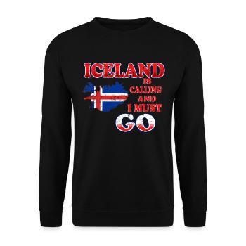 Islande - Sweat-shirt Unisexe - noir - Devant - Alina (178cm) & Michal (187cm)