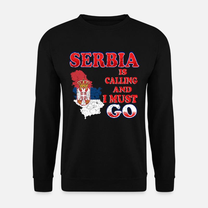 Serbien - Unisex Pullover - Schwarz