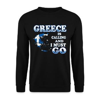 Grèce - Sweat-shirt Unisexe - noir - Devant - Alina (178cm) & Michal (187cm)