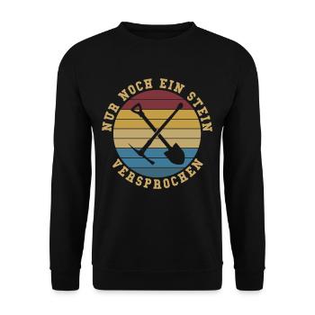 Nur Noch Ein Stein | Lustiges Geologen Geschenk - Unisex Pullover - Schwarz - Vorne - Alina (178cm) & Michal (187cm)