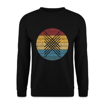 Graphique de bâtons de batteur de batterie cool - Sweat-shirt Unisexe - noir - Devant - Alina (178cm) & Michal (187cm)