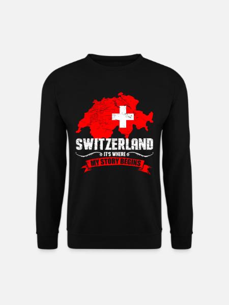 Schweizer - Unisex Pullover - Schwarz