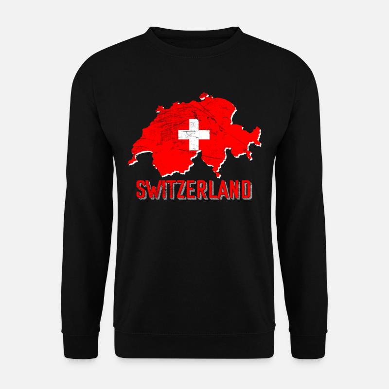 Schweiz - Unisex Pullover - Schwarz