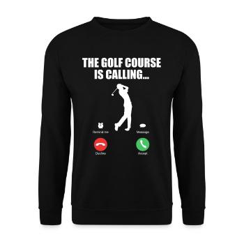 Le parcours de golf appelle un cadeau de golfeur cool - Sweat-shirt Unisexe - noir - Devant - Alina (178cm) & Michal (187cm)