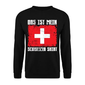 Die ist mein Schweizer Shirt - Unisex Pullover - Schwarz - Vorne - Alina (178cm) & Michal (187cm)