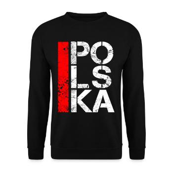 Poland - Unisex Sweatshirt - black - Front - Alina (178cm) & Michal (187cm)