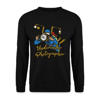 Photographer diver underwater photographer saying - Unisex Sweatshirt - black - Front - Alina (178cm) & Michal (187cm)