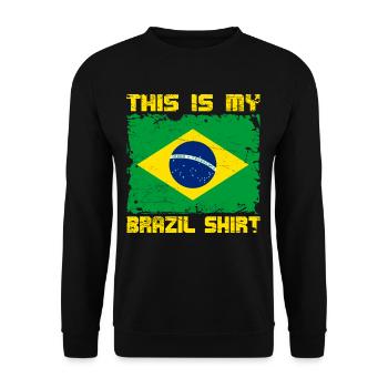 My Brazil shirt - Unisex Sweatshirt - black - Front - Alina (178cm) & Michal (187cm)