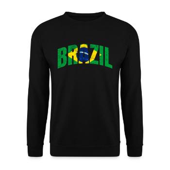 Brazil - Unisex Sweatshirt - black - Front - Alina (178cm) & Michal (187cm)