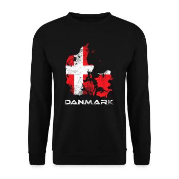 Denmark - Unisex Sweatshirt - black - Front - Alina (178cm) & Michal (187cm)
