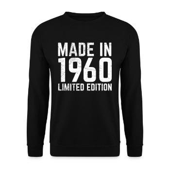 Made in 1960 - Limitierte Ausgabe - Unisex Pullover - Schwarz - Vorne - Alina (178cm) & Michal (187cm)