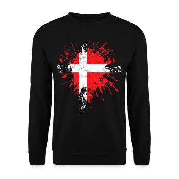 Denmark flag - Unisex Sweatshirt - black - Front - Alina (178cm) & Michal (187cm)