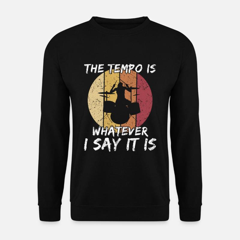 Cooles Schlagzeug Drummer Geschenk - Unisex Pullover - Schwarz