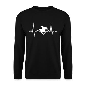 Les chevaux aiment le cadeau équestre cool - Sweat-shirt Unisexe - noir - Devant - Alina (178cm) & Michal (187cm)