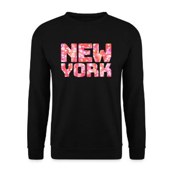 I love new york - Unisex Sweatshirt - black - Front - Alina (178cm) & Michal (187cm)