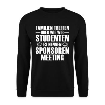 Lustige Faule Studenten Geschenk Sprüche - Unisex Pullover - Schwarz - Vorne - Alina (178cm) & Michal (187cm)