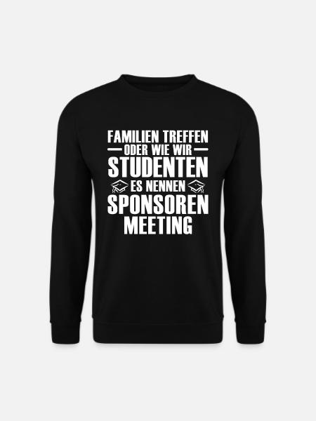 Lustige Faule Studenten Geschenk Sprüche - Unisex Pullover - Schwarz