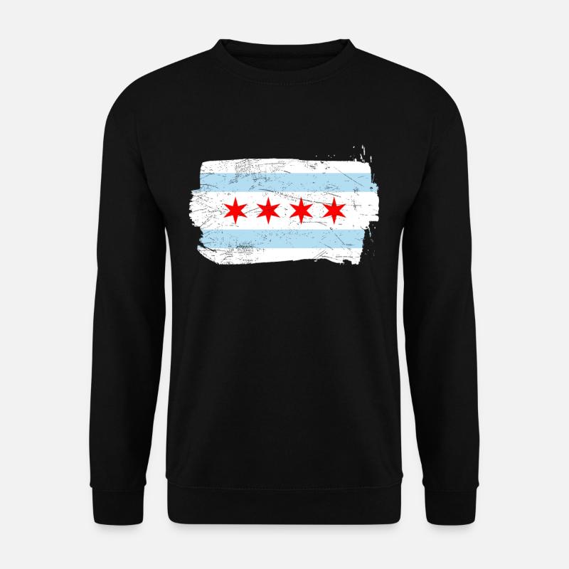 Drapeau de Chicago - Sweat-shirt Unisexe - noir