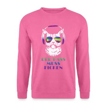 Coole Musik Katze Techno Cat Geschenk - Unisex Pullover - Pink - Vorne