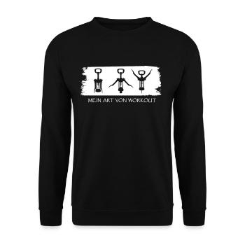 Lustiges Wein Liebhaber Trink Geschenk - Unisex Pullover - Schwarz - Vorne - Alina (178cm) & Michal (187cm)
