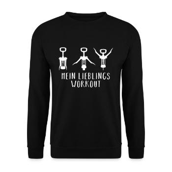 Lustiges Wein Liebhaber Trink Geschenk - Unisex Pullover - Schwarz - Vorne - Alina (178cm) & Michal (187cm)