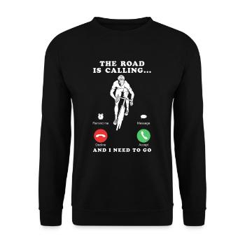 Cadeau de vélo de cycliste de course cool disant - Sweat-shirt Unisexe - noir - Devant - Alina (178cm) & Michal (187cm)