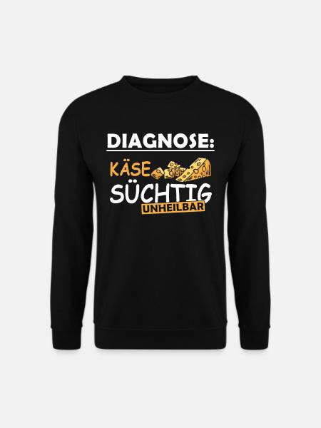 Lustige Käse Liebe Cheese Geschenk Sprüche - Unisex Pullover - Schwarz
