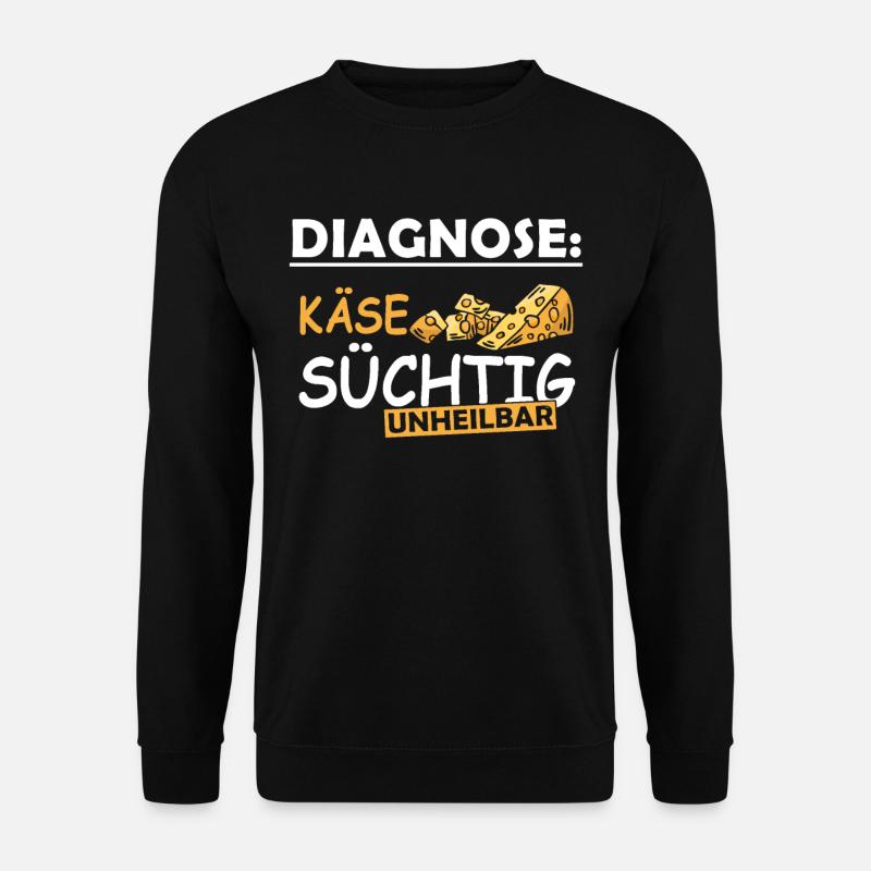 Lustige Käse Liebe Cheese Geschenk Sprüche - Unisex Pullover - Schwarz