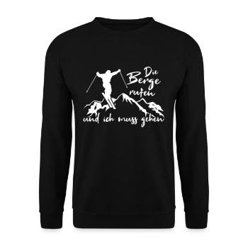 Skifahrer Cooles Ski Fahrer Winter Geschenk - Unisex Pullover - Schwarz - Vorne - Alina (178cm) & Michal (187cm)