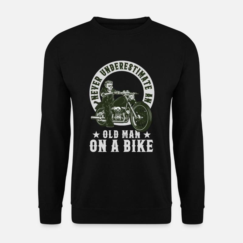 Cooles Biker Chopper Motorrad Geschenk - Unisex Pullover - Schwarz