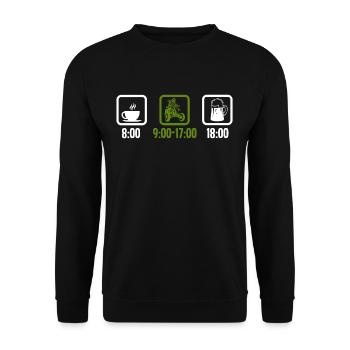Cool ATV quad driver gift - Unisex Sweatshirt - black - Front - Alina (178cm) & Michal (187cm)