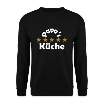 Coole & Lustige Koch Papa Geschenke - Unisex Pullover - Schwarz - Vorne - Alina (178cm) & Michal (187cm)
