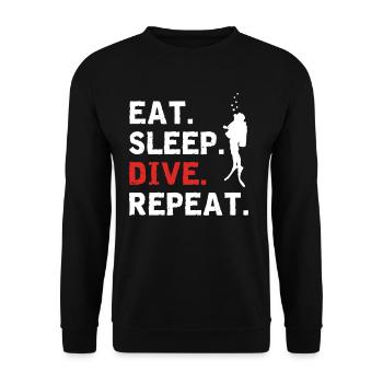 Cool diver scuba diver gift saying - Unisex Sweatshirt - black - Front - Alina (178cm) & Michal (187cm)