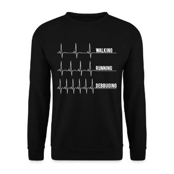 Programmierer & Informatiker Wortsiel - Unisex Pullover - Schwarz - Vorne - Alina (178cm) & Michal (187cm)