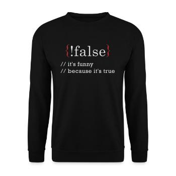Programmierer & Informatiker Wortsiel - Unisex Pullover - Schwarz - Vorne - Alina (178cm) & Michal (187cm)