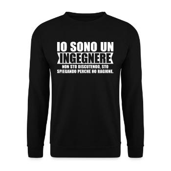 Io Sono Un Ingegnere - Unisex Pullover - Schwarz - Vorne - Alina (178cm) & Michal (187cm)